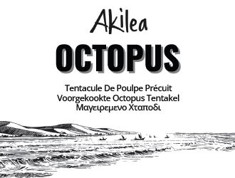 Poulpe congelé - Skin pack - Calibre 200/250 - Barq. 400 gr 