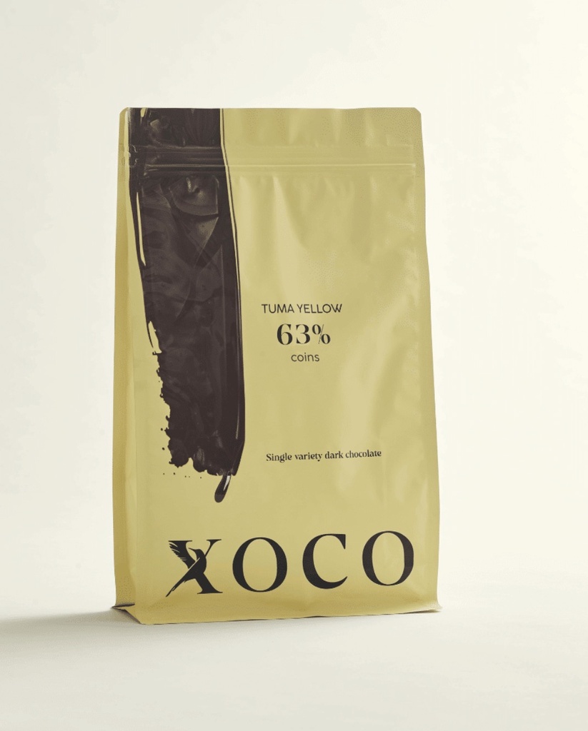 [XO-TY631C] TUMA YELLOW 63% - DARK CHOCOLATE (COINS)