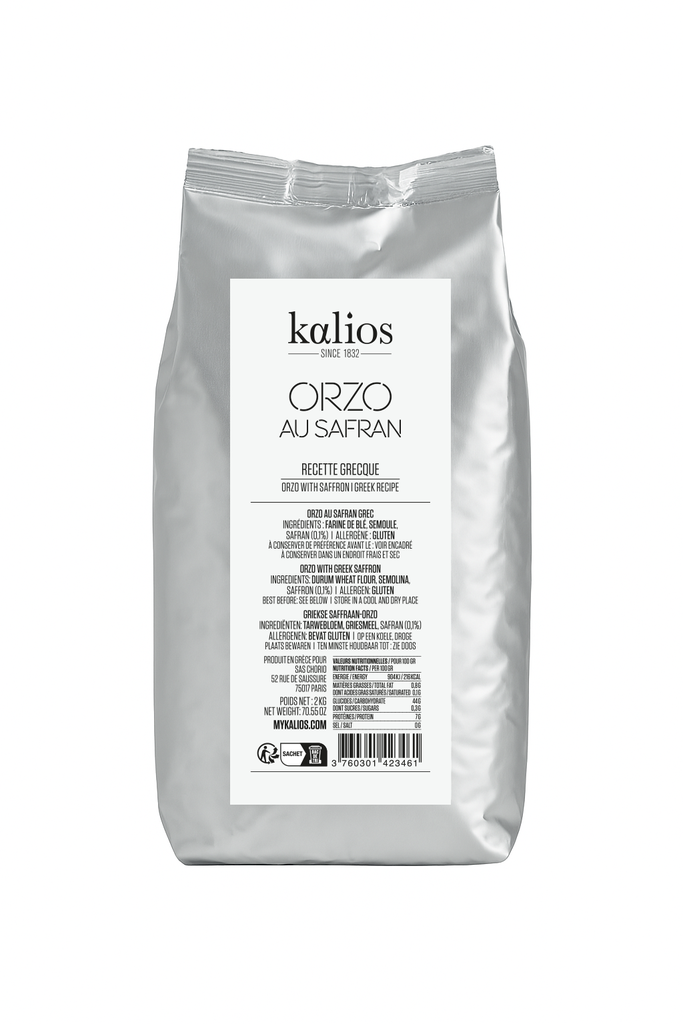 [K-ORZOSAF2K] ORZO AU SAFRAN - 2 KG 