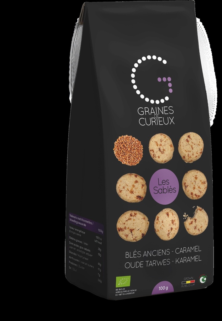 Sablés blés anciens - caramel 100 g