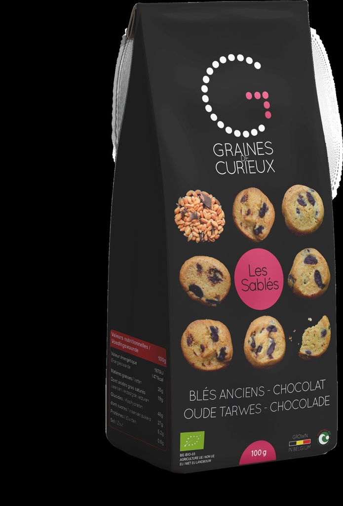 Sablés blés anciens - chocolat 100 g