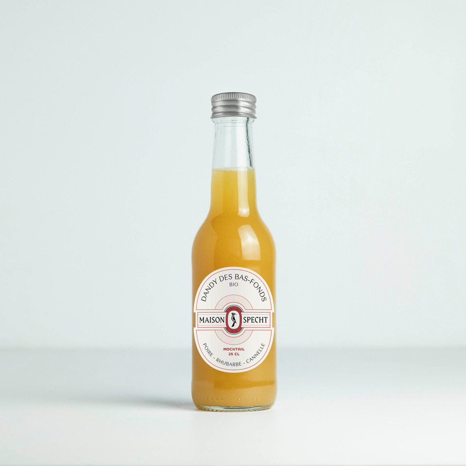 Dandy des bas-fonds - cocktail sans alcool - Poire Rhubarbe Cannelle - BIO*