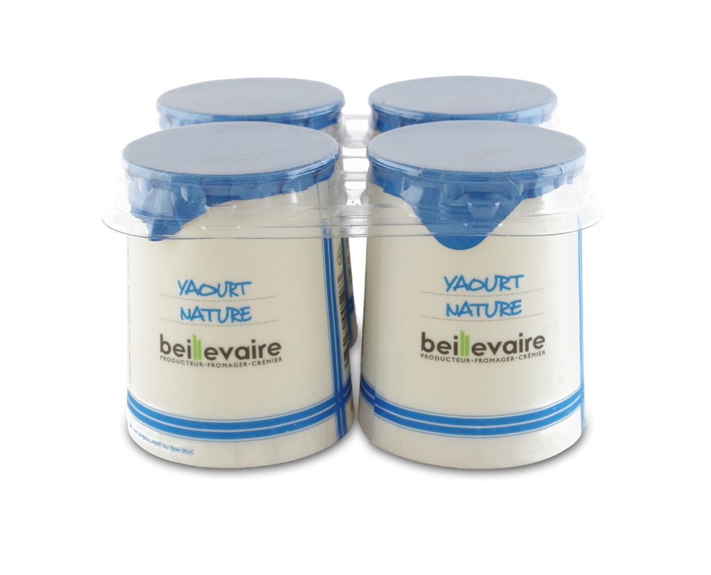Yaourt Nature pot carton lot de 4