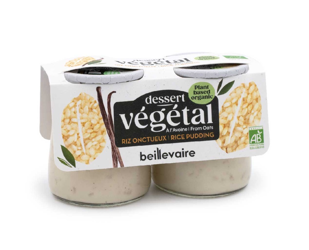 DESSERT VEGETAL RIZ ONCTUEUX BIO X2