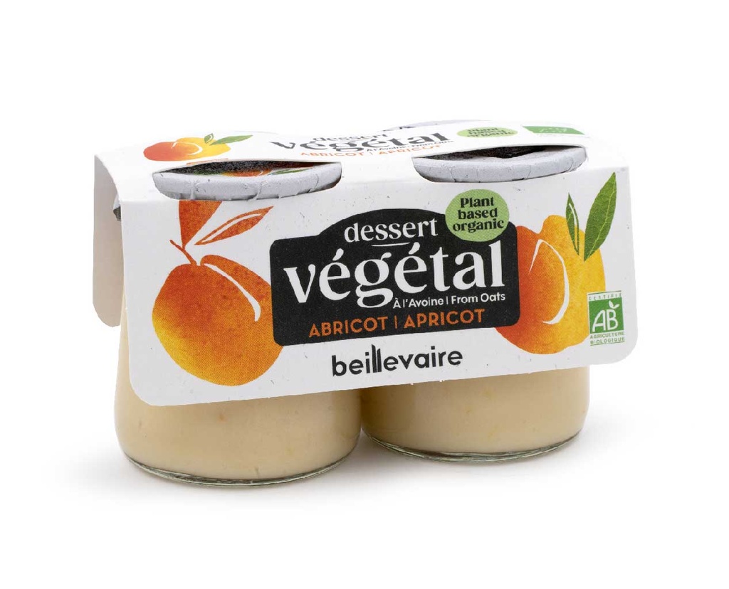 DESSERT VEGETAL ABRICOT BIO X2