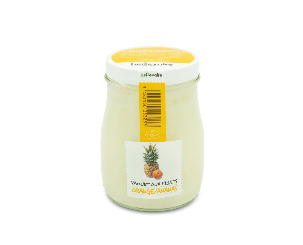 YAOURT A L'ANCIENNE FRUITS ANANAS ORANG