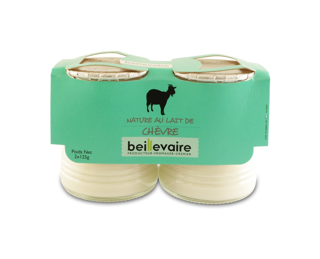 YAOURT NATURE LAIT CHEVRE X2
