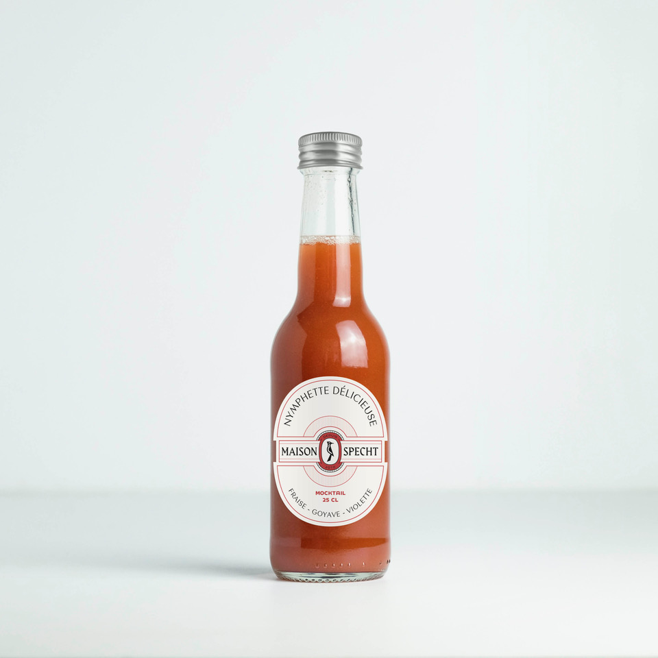 Nymphette Délicieuse - cocktail sans alcool - Fraise Goyave Violette