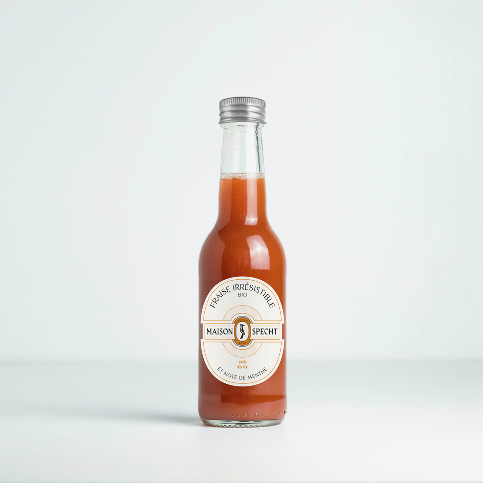 FRAISE Irrésistible et note de menthe - 250 ml - BIO*