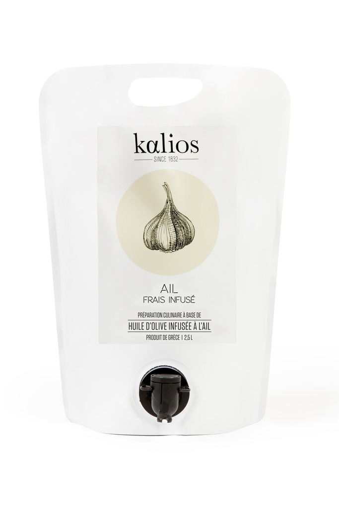 [KAIL-2,5L] Huile D'olive Kalios v.e. Infusée Ail Bib 2,5L