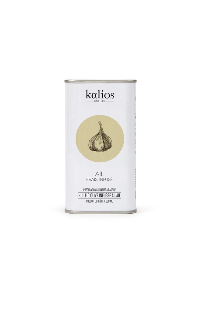 Huile D'olive Kalios v.e. Infusée Ail Bidon 250ml