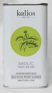 [KBASILIC-250-BIDON] Huile D'olive Kalios v.e. Infusée Basilic Bidon 250ml