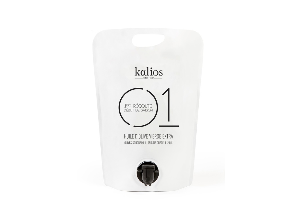 Huile d'olive Kalios v.e. Cuvée 01 Caractère - Bib 2,5L