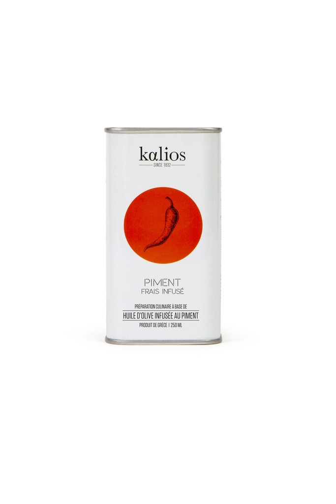 Huile d'olive Kalios v.e. Infusée Piment Bidon 250ml