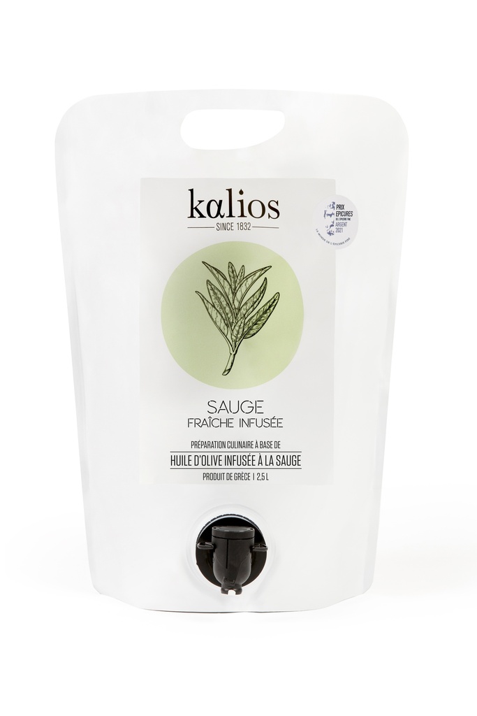 Huile D'olive Kalios v.e. Infusée Sauge Bib 2,5L