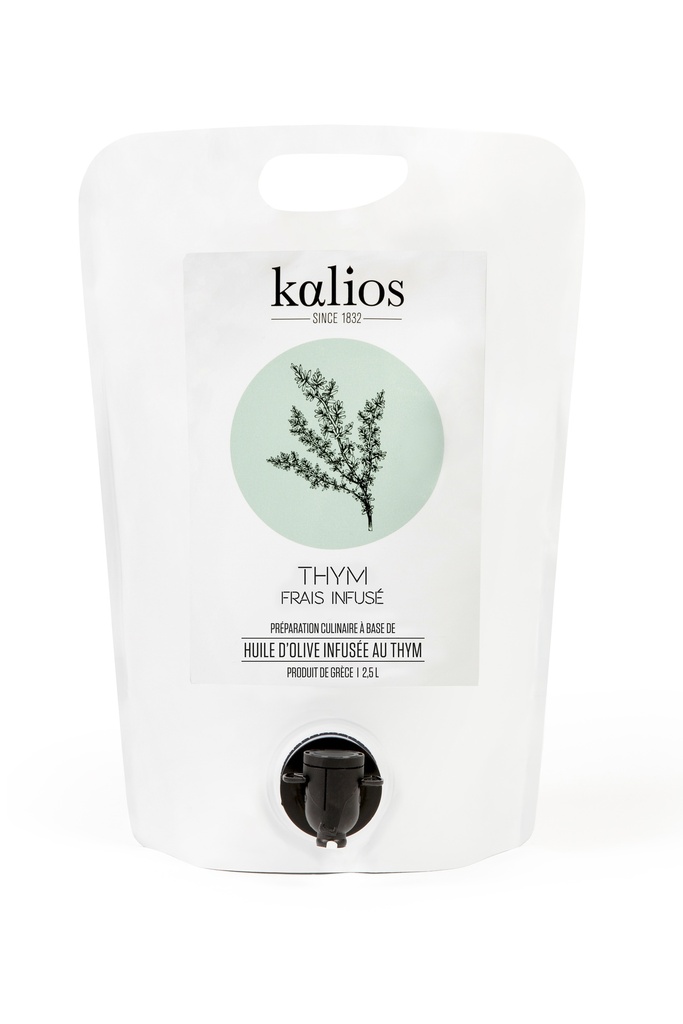 [KTHYM-2,5L] Huile D'olive Kalios v.e. Infusée Thym Bib 2,5L