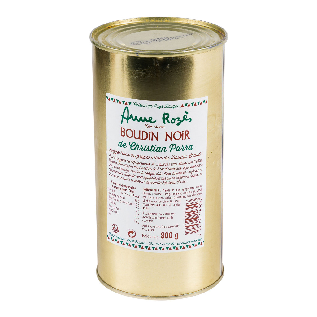 [ROZ-BOUD800] Boudin noir de Christian Parra 800g