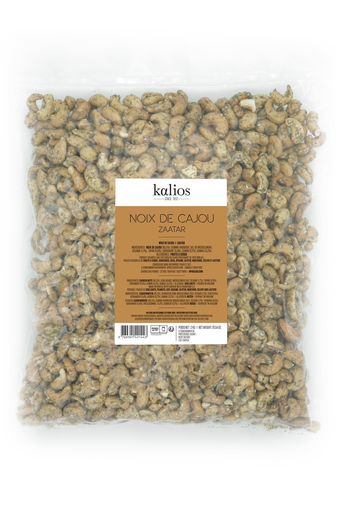 Noix de cajou Zaatar 2Kg